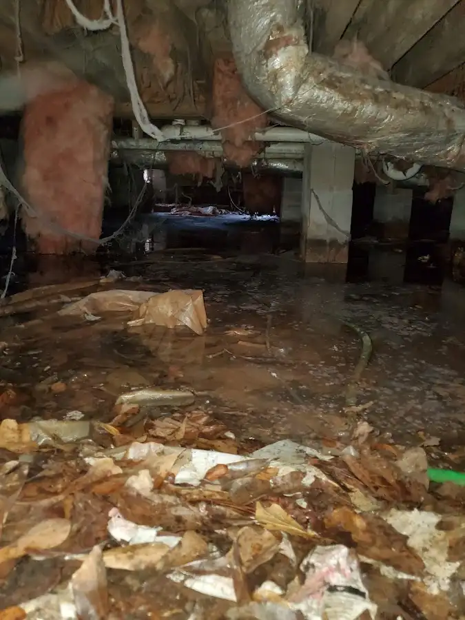 Crawl space flood assessment for Commercial Water Damage Restoration in Eaton Rapids